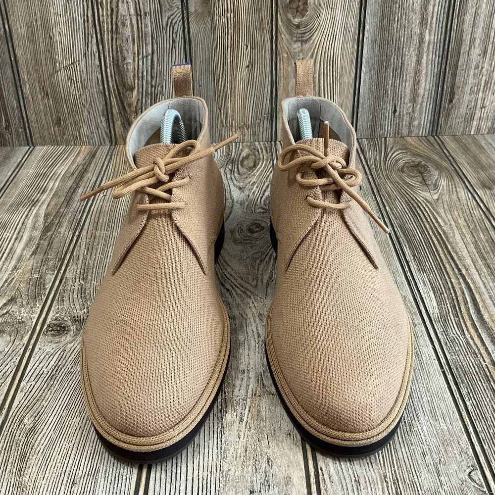 Rothy's Chukka Lace Up Textile Casual Fashion Boots Khaki Tan Men's Size 8.5